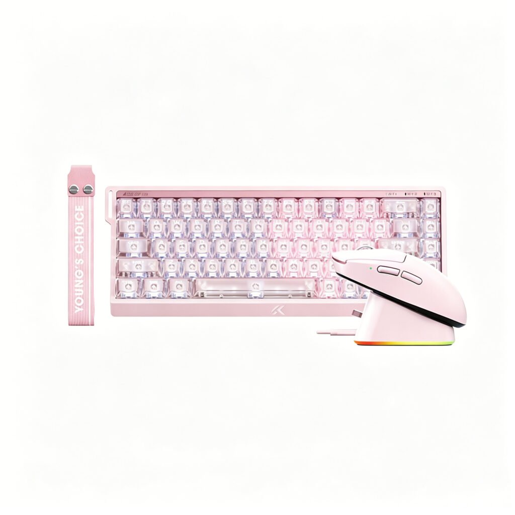 Ace 68 V2 Mist Transparent Pink Star Ring Hall Effect Switch + [A7 V2 Ultra+ Pink]