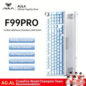 F99 Pro Ice Blue Lighthouse - Strawberry Mint Switch - Linear Switch