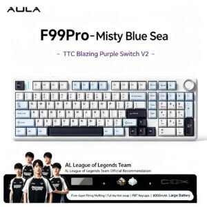 F99 Pro Smoky Blue Sea Mist - Blaze Purple Switch V2 - Linear Switch