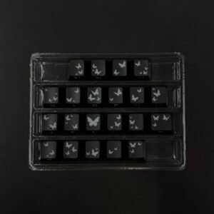 Heart Butterfly Keycap [Black 21-Key]