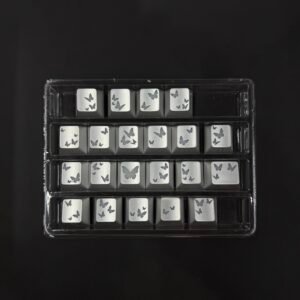 Heart Butterfly Keycap [Silver 21-Key]