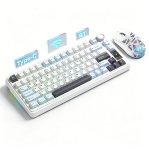 S75pro White Three-Piece [Front-Printed Version]- Linear Switches