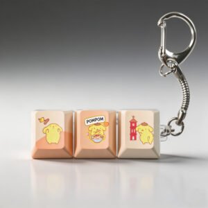 3 Pudding Puppy Cartoon Keycaps, Non-Translucent