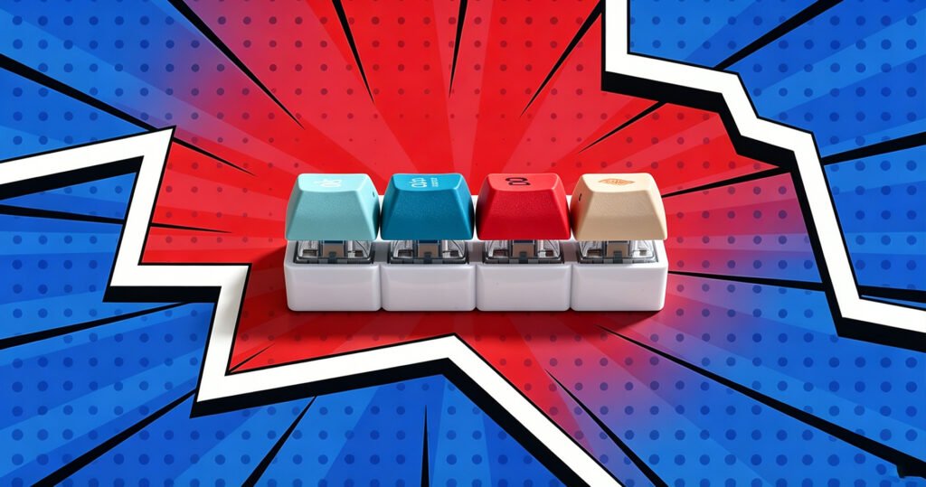 Colorful English Keycaps
