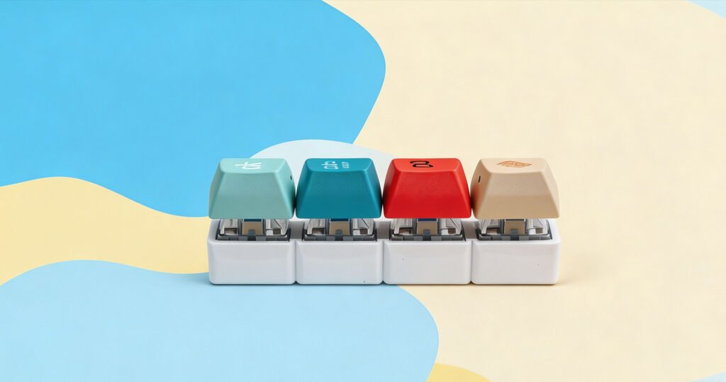 Colorful English Keycaps