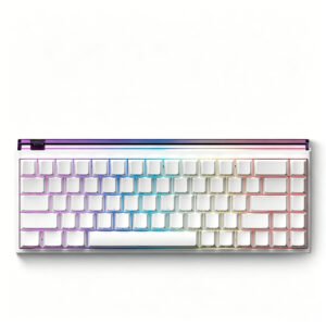 NANO 68 Bottom Case Hall Effect Silver Switch Gaming Edition Side-Printed Spinel White