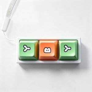 Three YBY personalized keycaps, non-translucent
