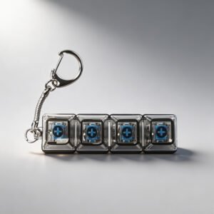 Four transparent luminous keycaps