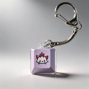 1 purple kitten keycap